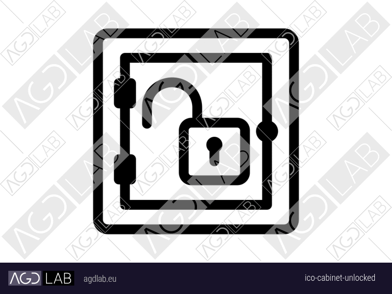 Cabinet unlocked icon