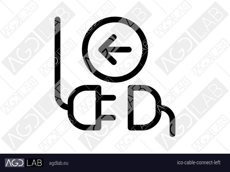 Cable connect left icon