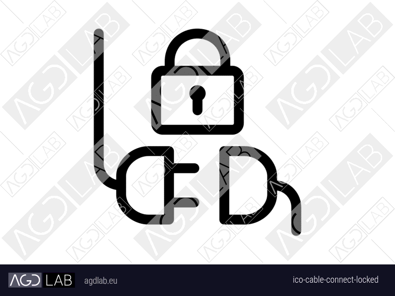Cable connect locked icon