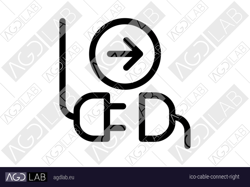 Cable connect right icon