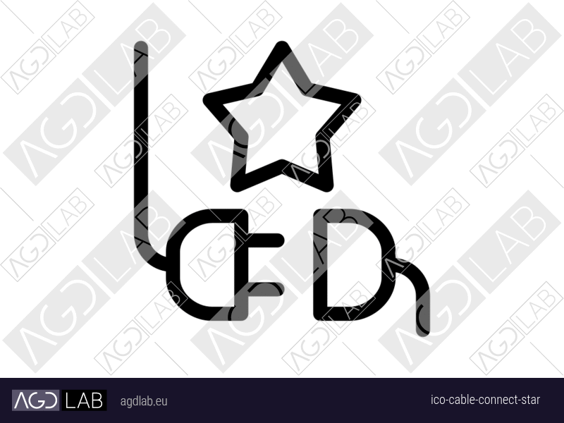 Cable connect star icon