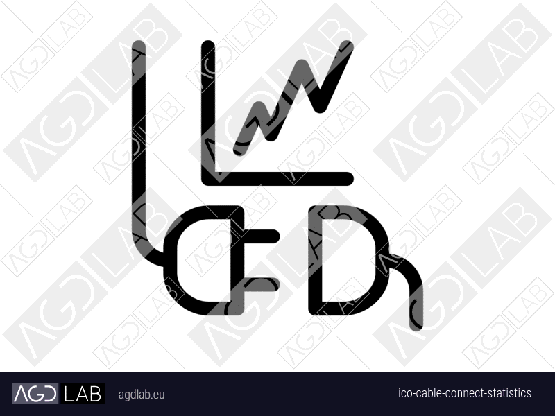 Cable connect statistics icon