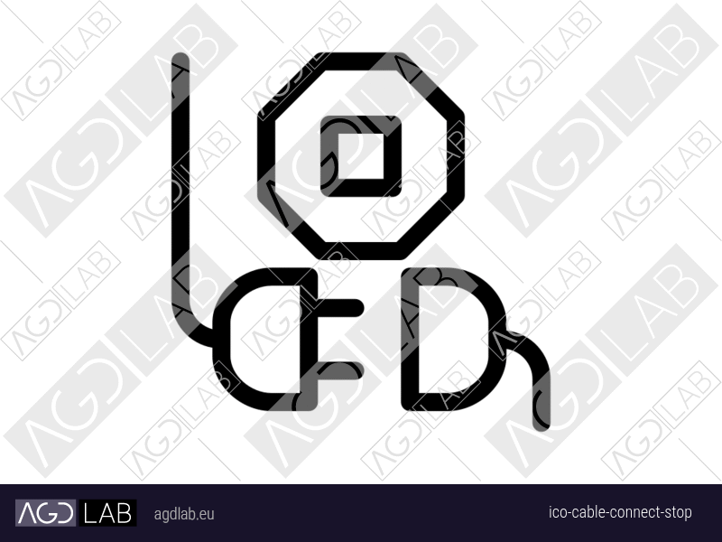 Cable connect stop icon