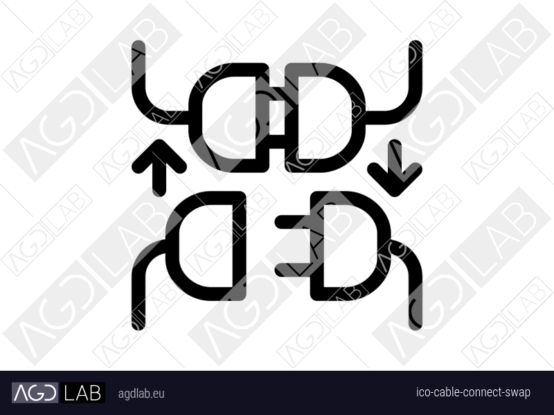 Cable connect swap icon