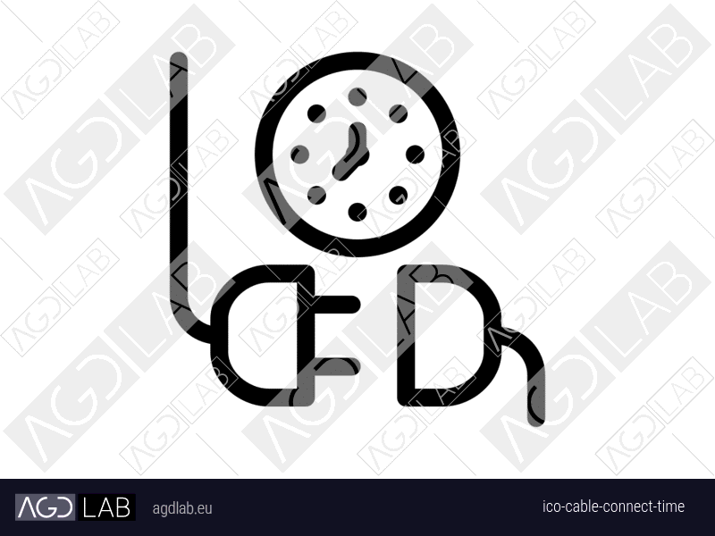 Cable connect time icon