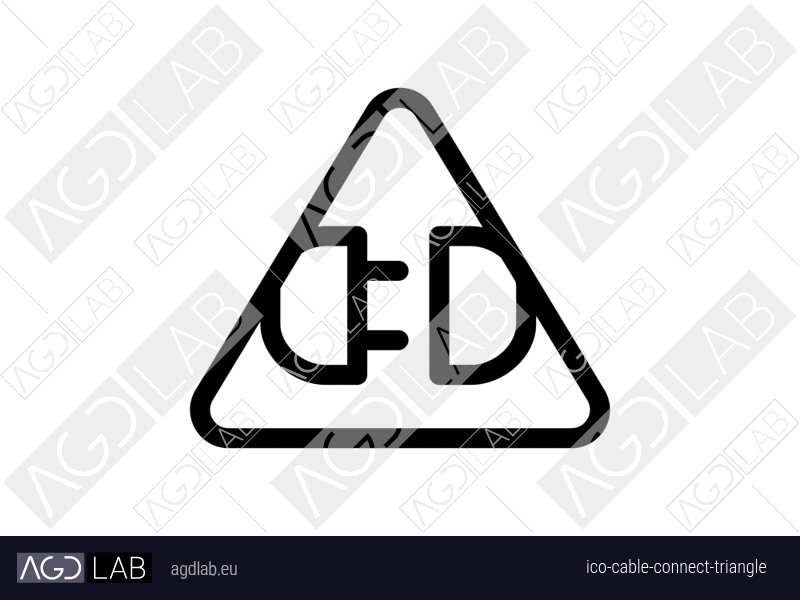 Cable connect triangle icon