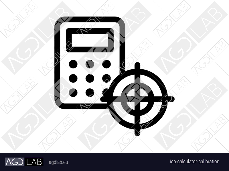 Calculator calibration icon