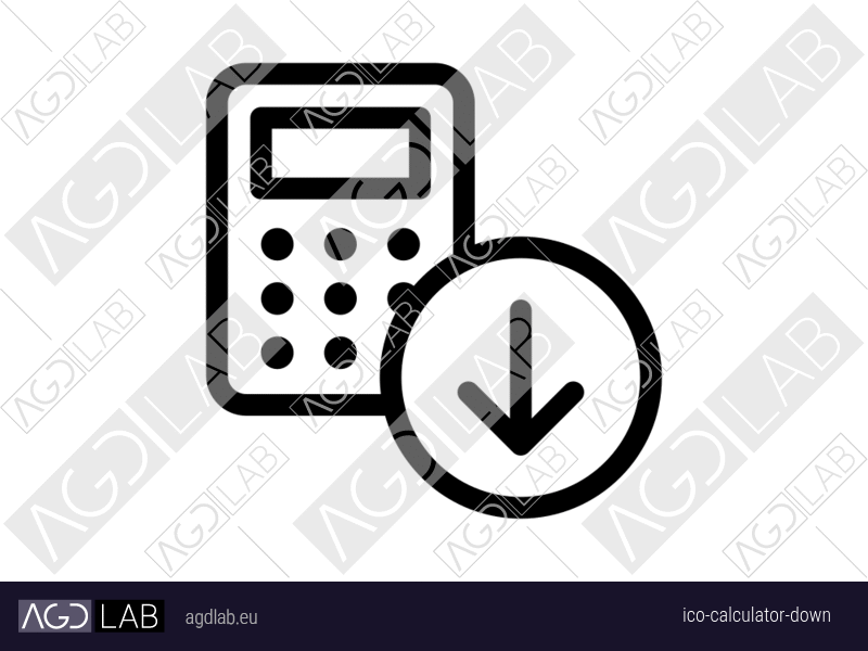 Calculator down icon
