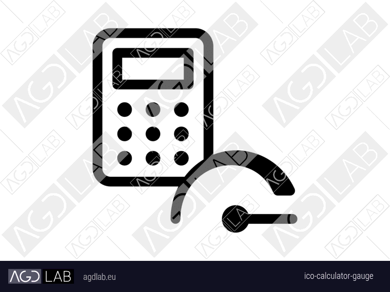 Calculator gauge icon