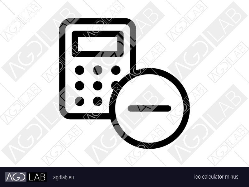 Calculator minus icon