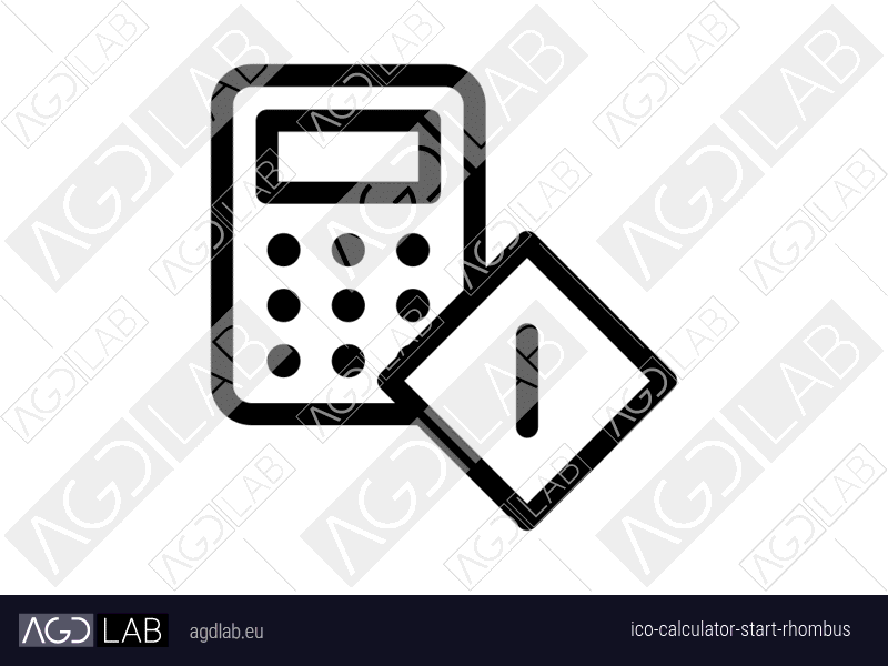 Calculator start rhombus icon
