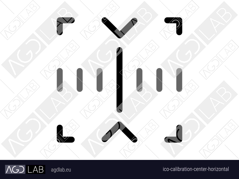 Calibration center horizontal icon