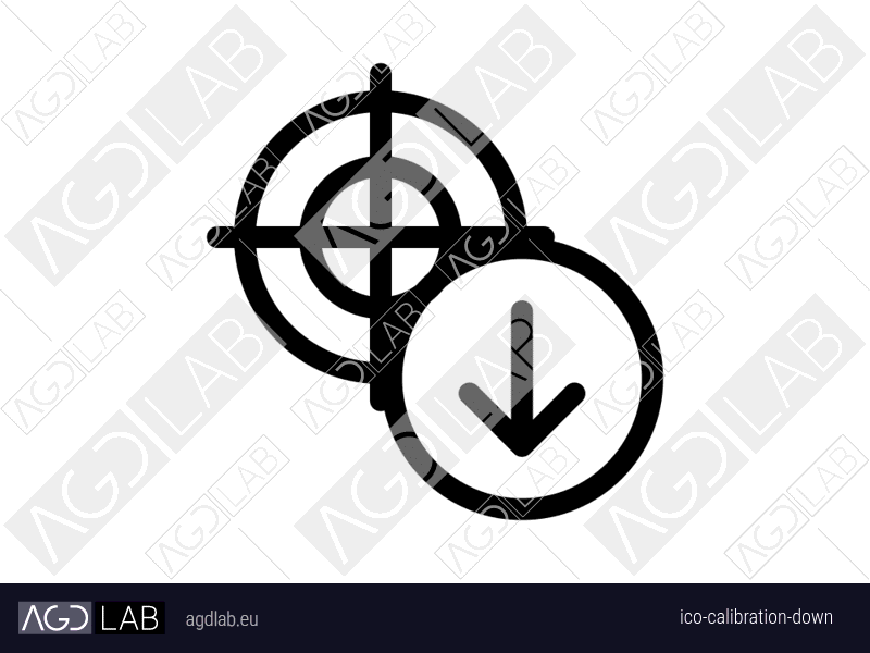 Calibration down icon