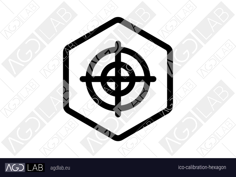Calibration hexagon icon