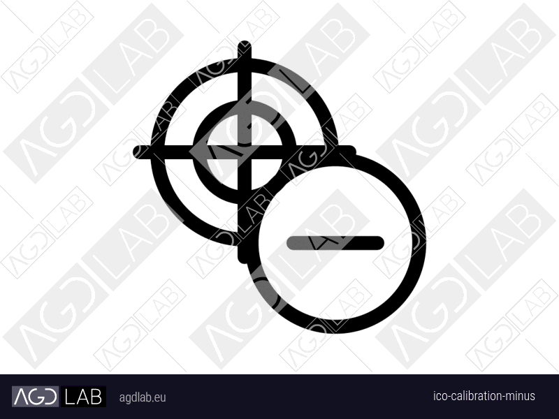 Calibration minus icon