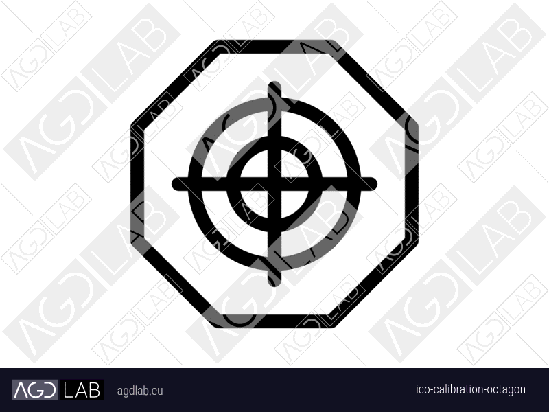 Calibration octagon icon