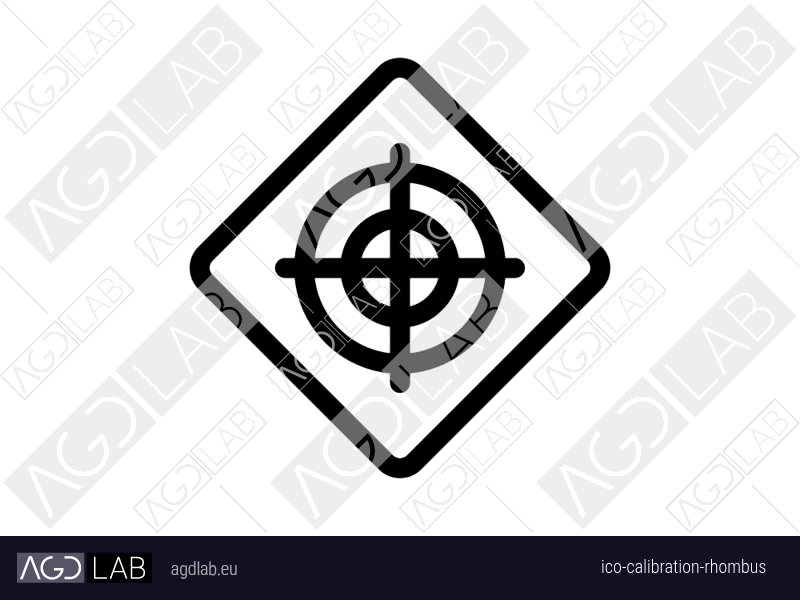 Calibration rhombus icon