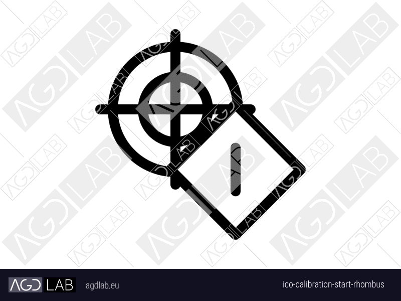 Calibration start rhombus icon
