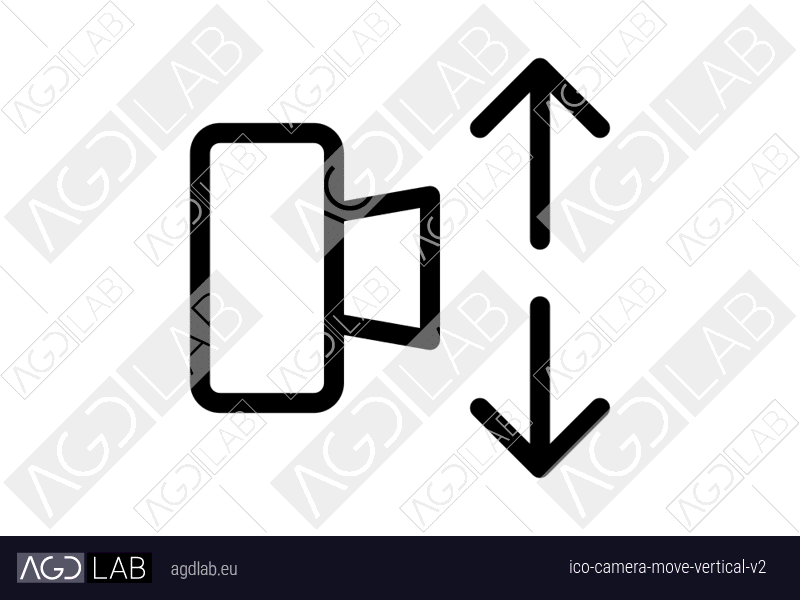 Camera move vertical alternative version icon