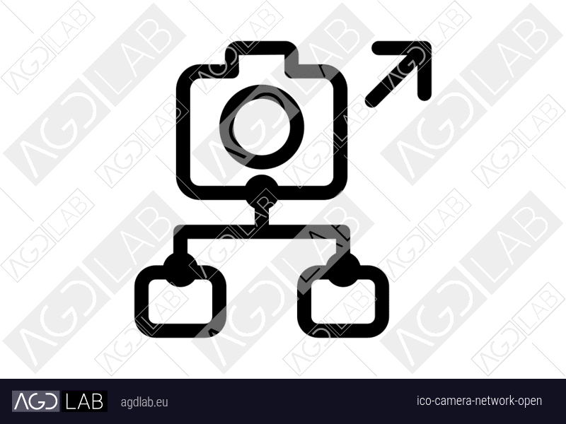 Camera network open icon