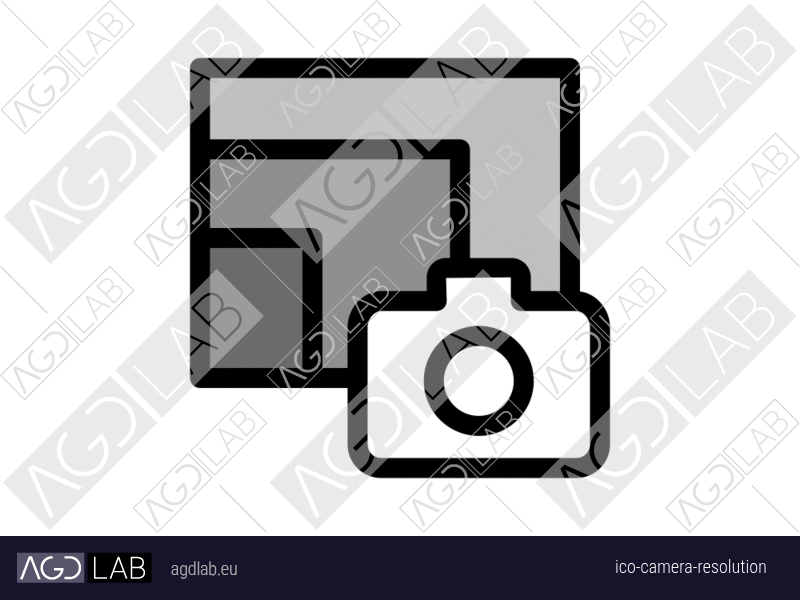 Camera resolution icon