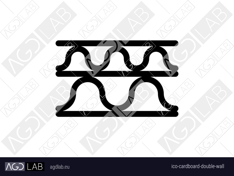 Cardboard double wall icon