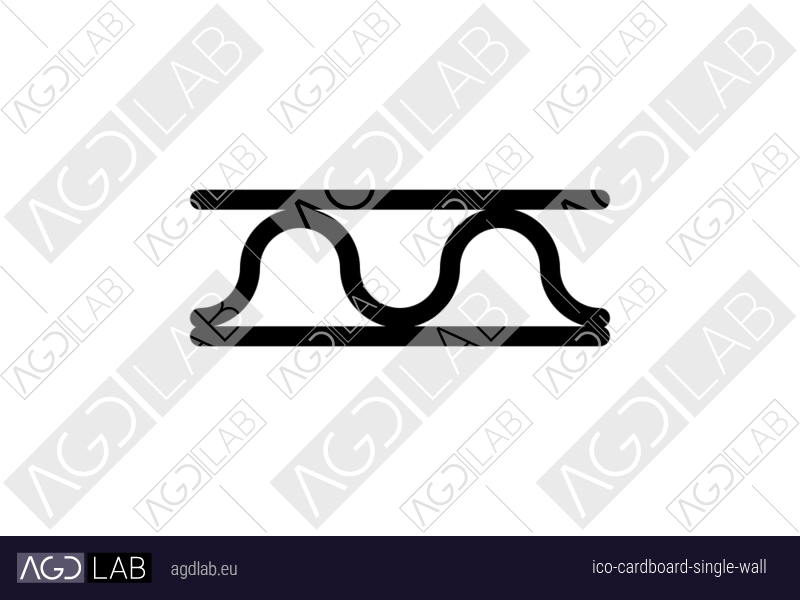 Cardboard single wall icon