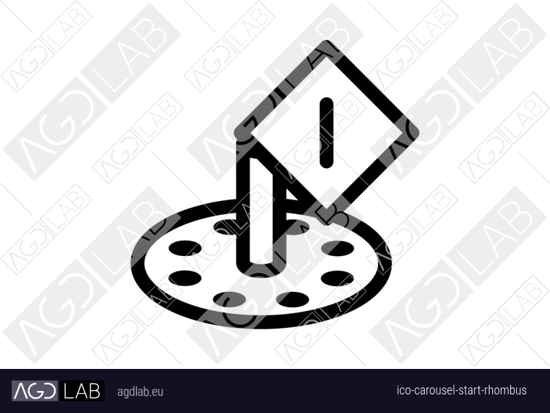 Carousel start rhombus icon