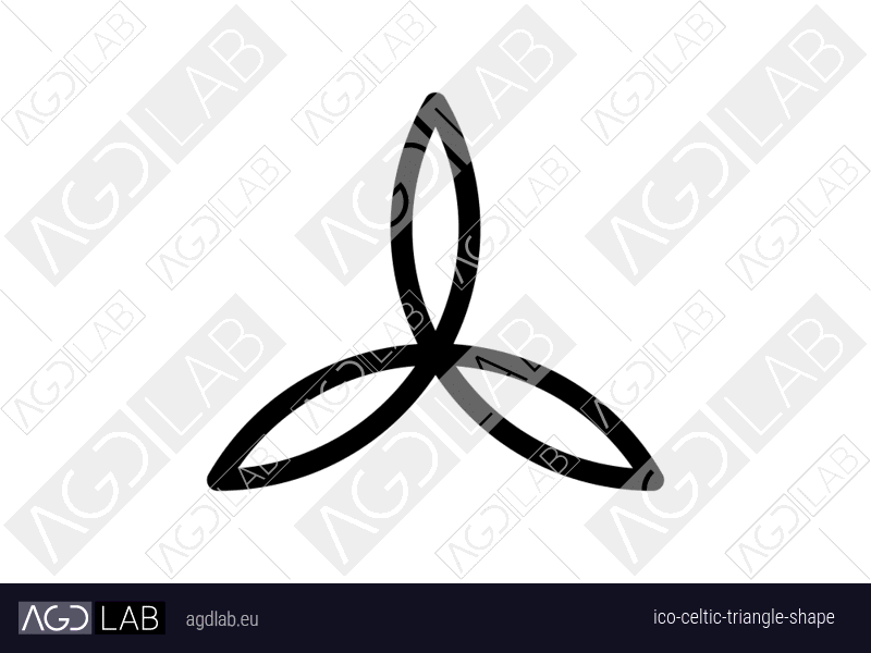Celtic triangle shape icon
