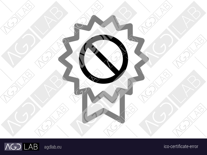 Certificate error icon