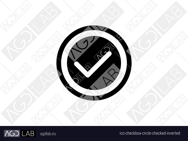 Checkbox circle checked inverted icon