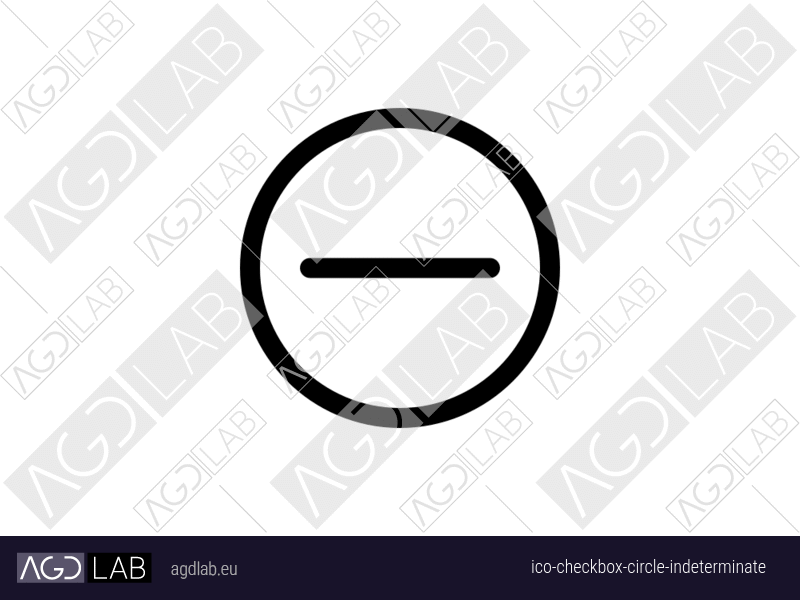 Checkbox circle indeterminate icon