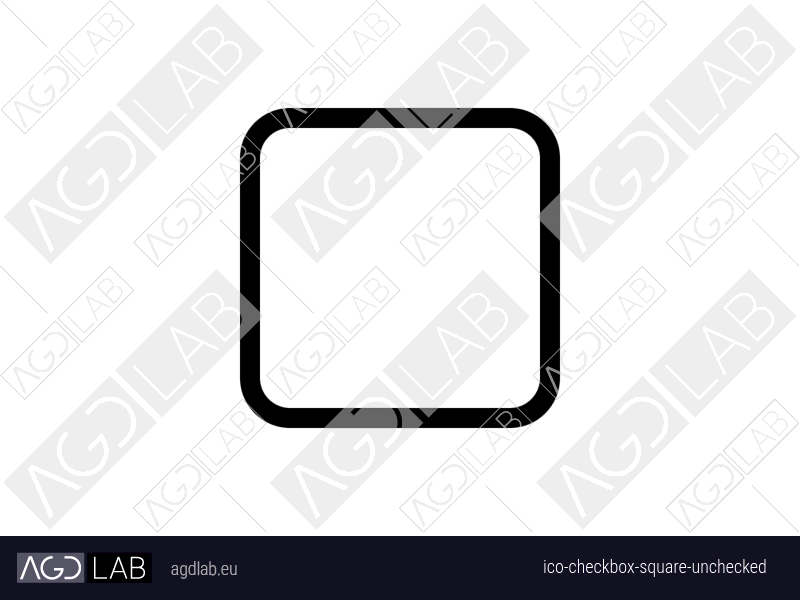 Checkbox square unchecked icon
