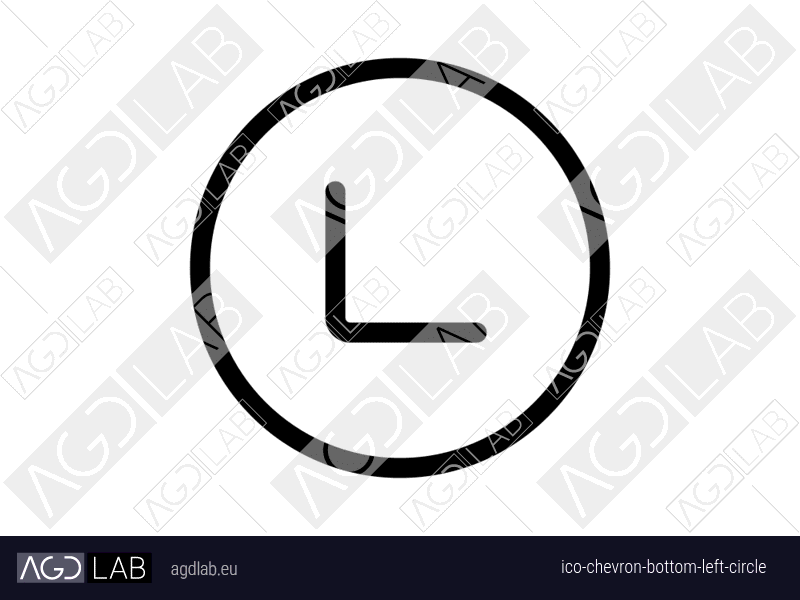 Chevron bottom left circle icon