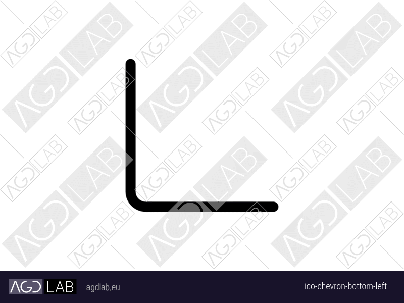 Chevron bottom left icon