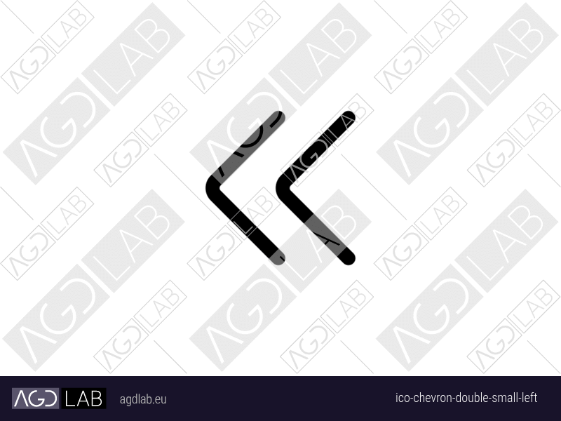 Chevron double small left icon