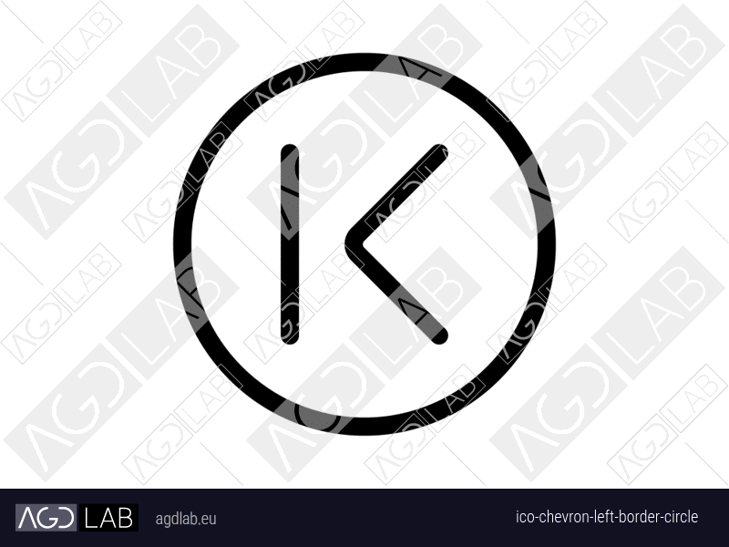 Chevron left border circle icon