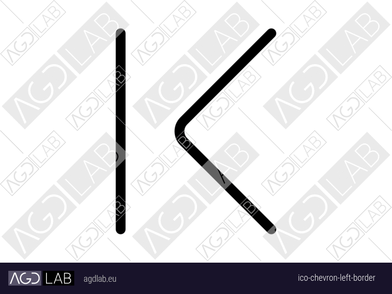 Chevron left border icon