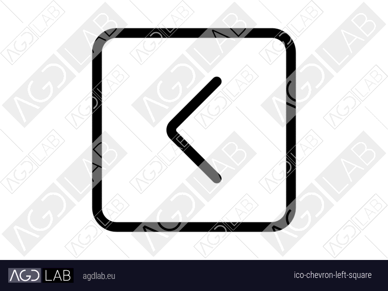 Chevron left square icon