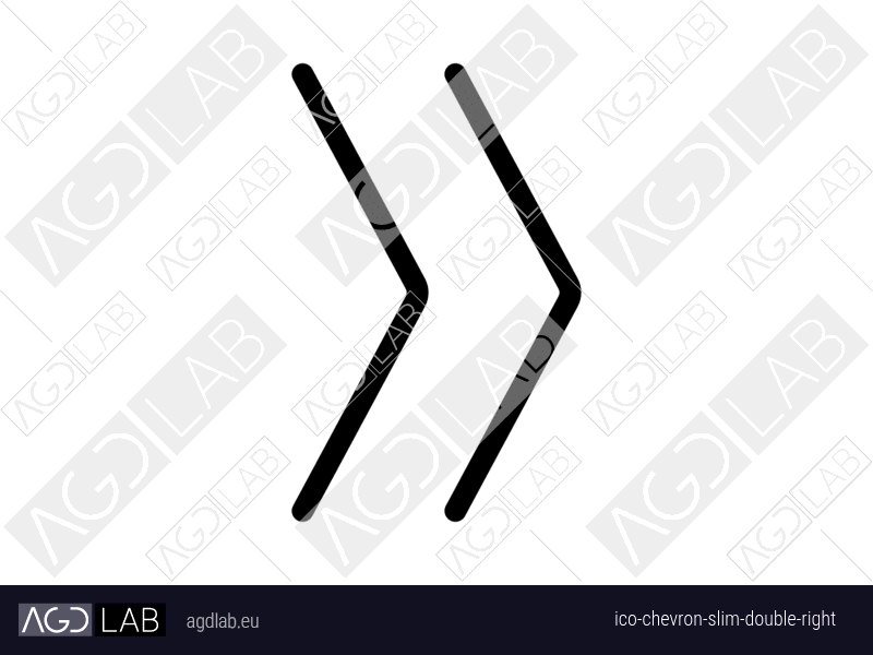 Chevron slim double right icon