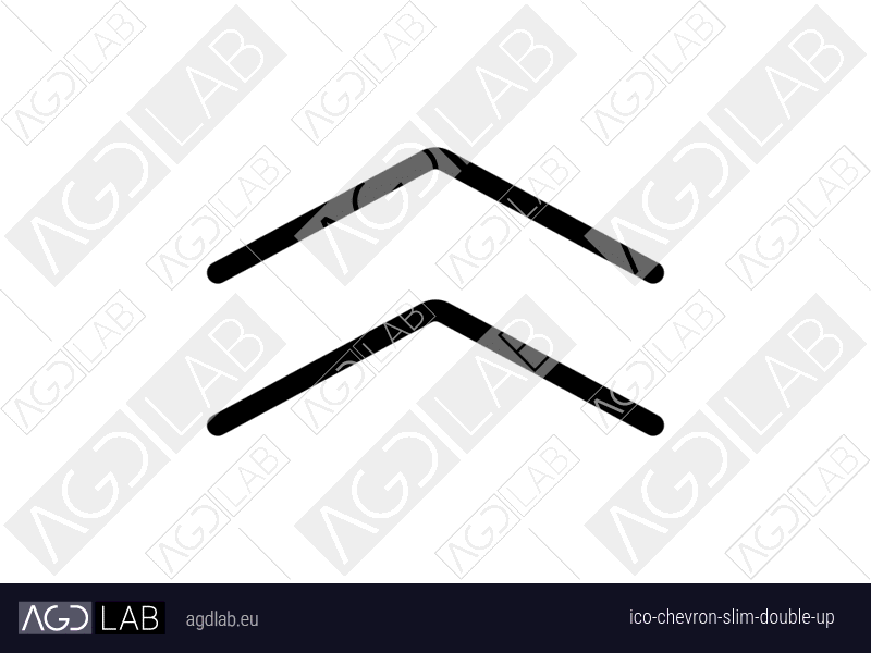 Chevron slim double up icon