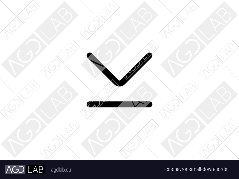 Chevron small down border icon