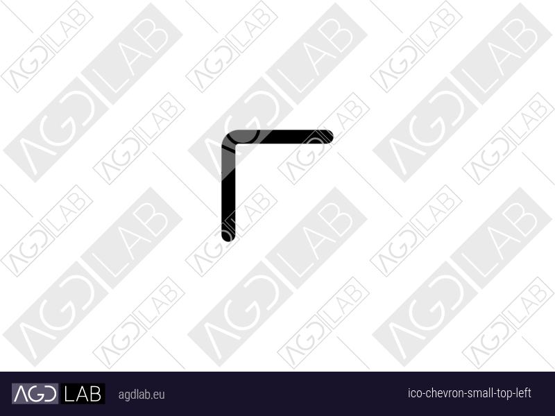 Chevron small top left icon