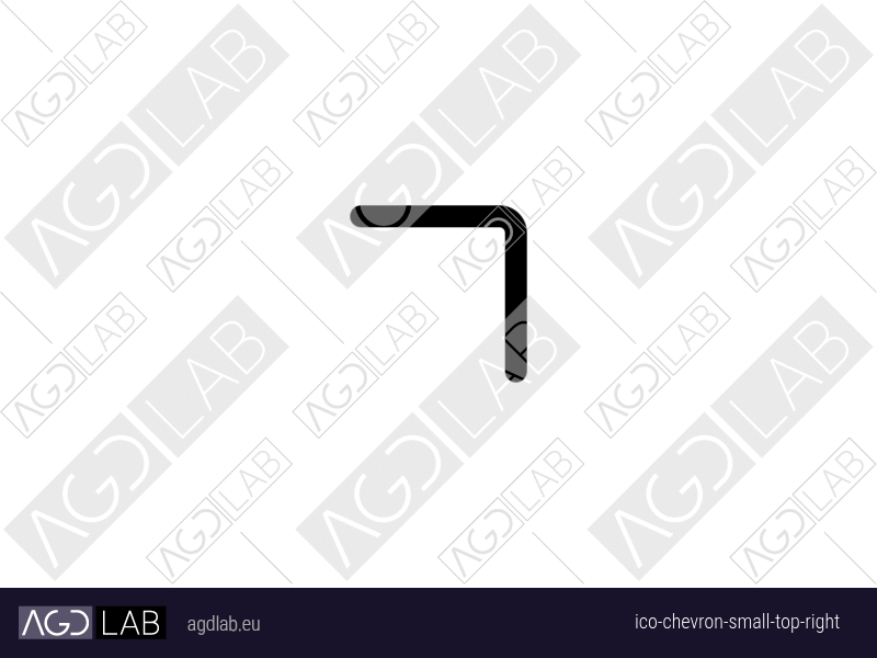Chevron small top right icon