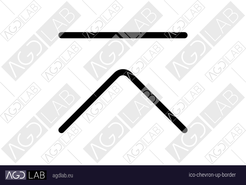 Chevron up border icon