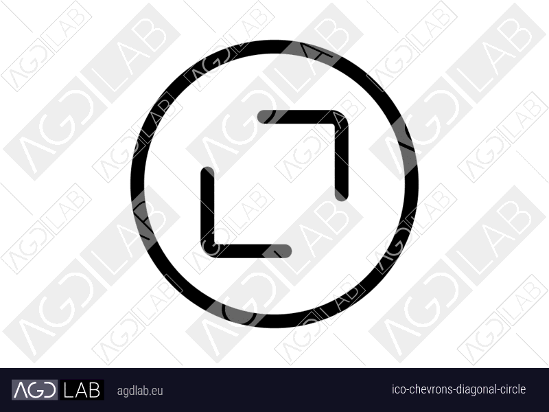 Chevrons diagonal circle icon