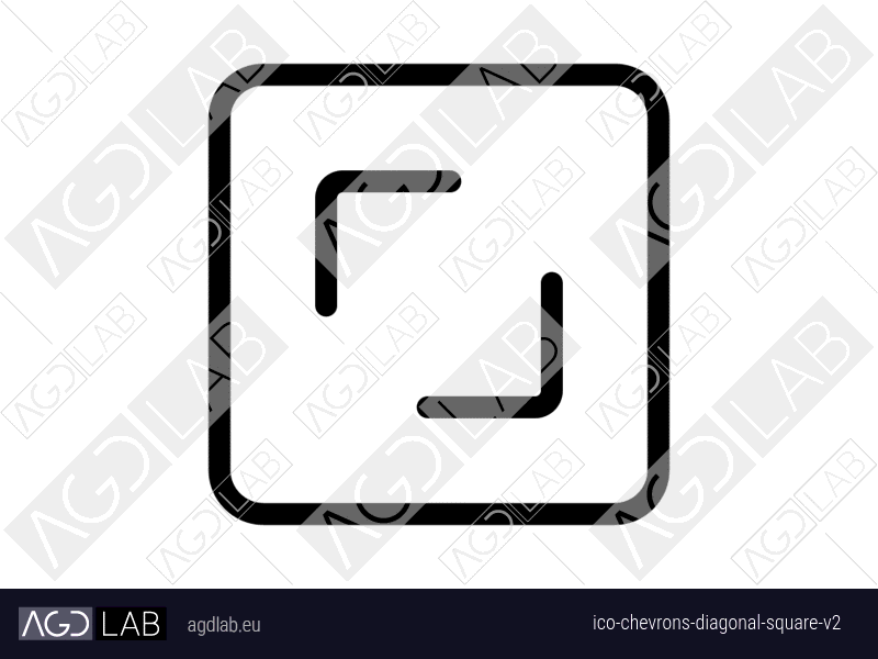 Chevrons diagonal square alternative version icon