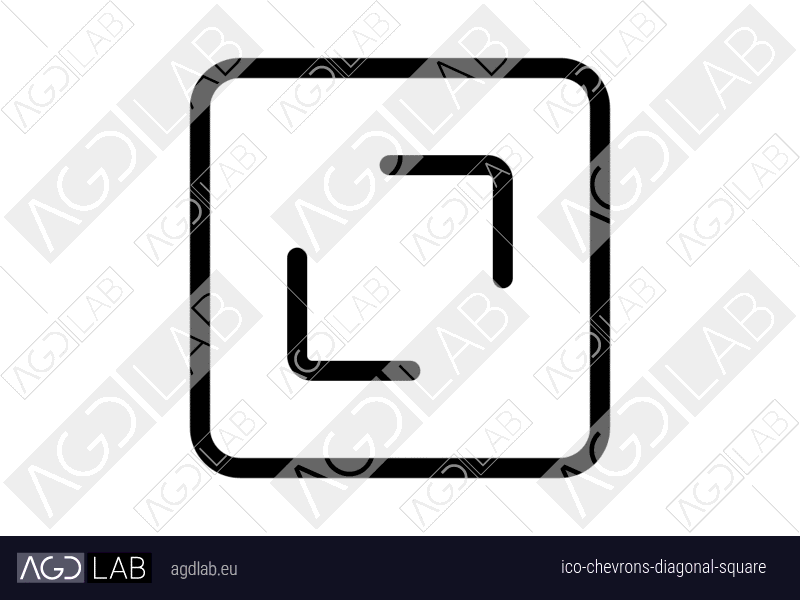 Chevrons diagonal square icon