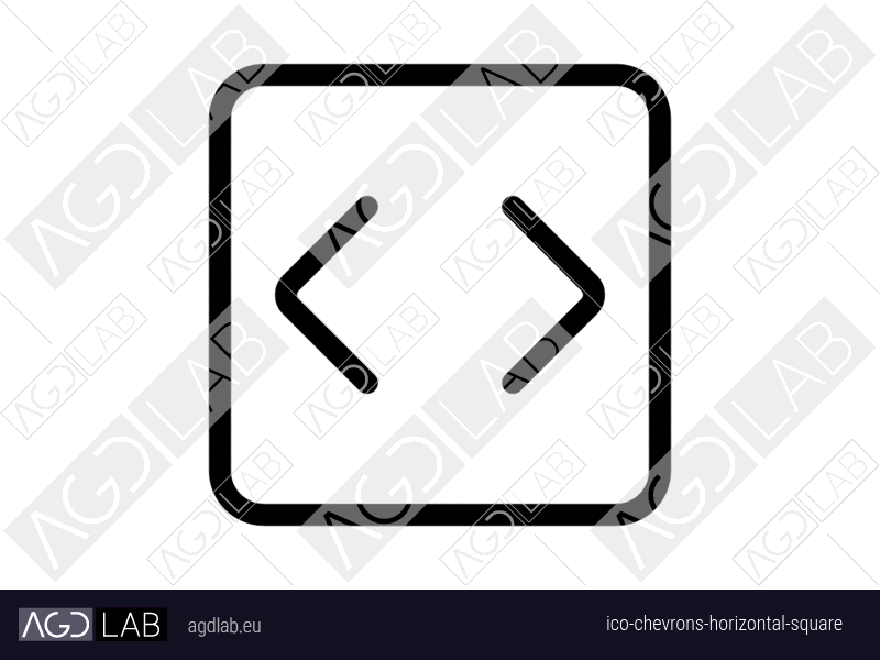 Chevrons horizontal square icon