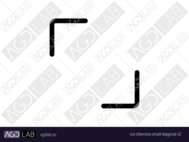 Chevrons small diagonal alternative version icon